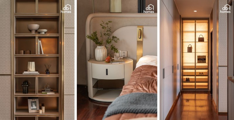 Các đường nét kiến trúc gọn gàng kết hợp cùng chất liệu nội thất cao cấp