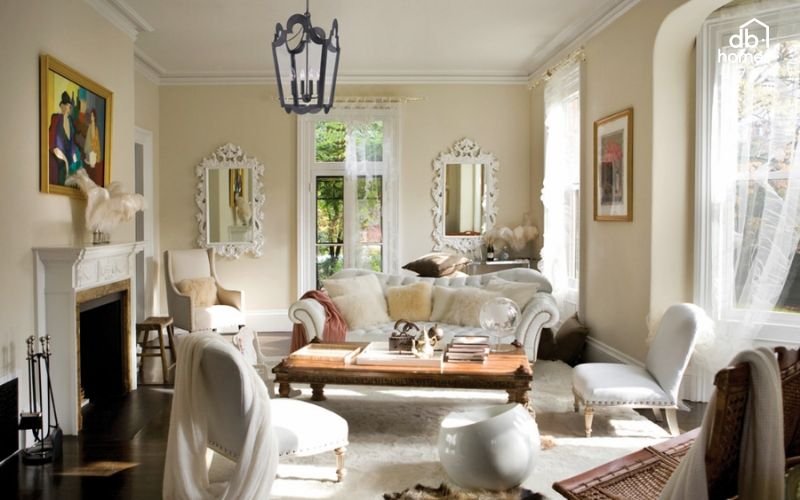 Phong cách nội thất Romanticism tạo không gian nhẹ nhàng, tinh tế và đầy cảm xúc, với những chi tiết quyến rũ và thanh lịch