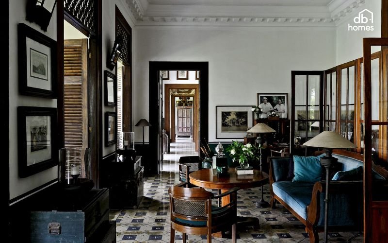 Phong cách nội thất Indochine kết hợp tinh tế giữa kiến trúc phương Tây và văn hóa Á Đông, với chất liệu gỗ, tre, mây và gạch nung