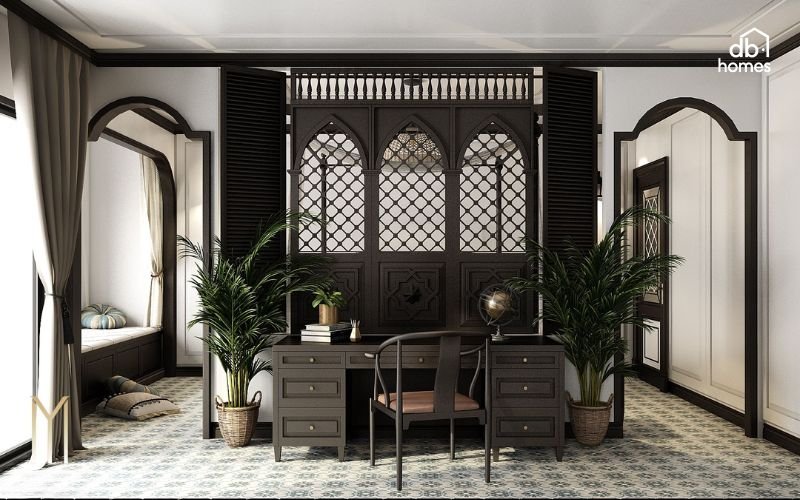 Chung cư phong cách Indochine - sự kết hợp hoàn hảo giữa ánh sáng tự nhiên cùng màu sắc ấm áp của nội thất gỗ