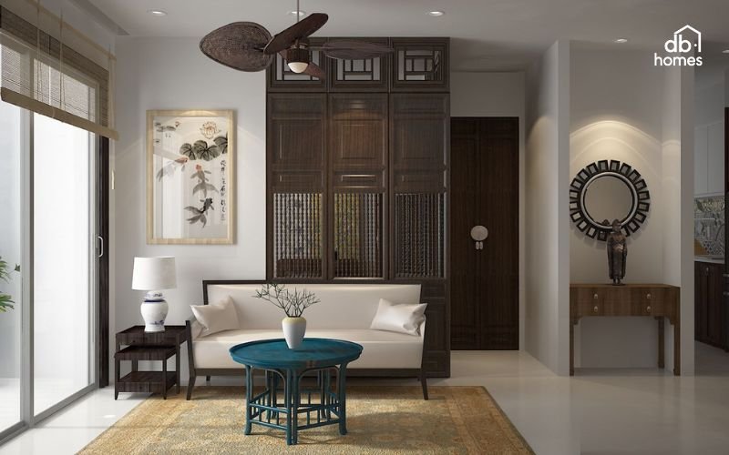 Phong cách Indochine kết hợp hoài cổ và hiện đại, tạo không gian sang trọng, tiện nghi.