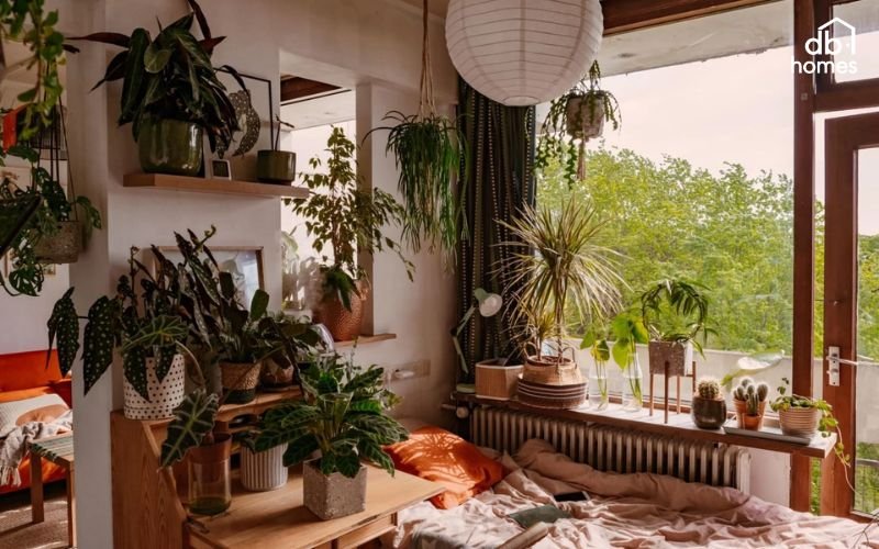 Đặt quá nhiều cây xanh trong phòng ngủ có thể gây ra cảm giác ngột ngạt