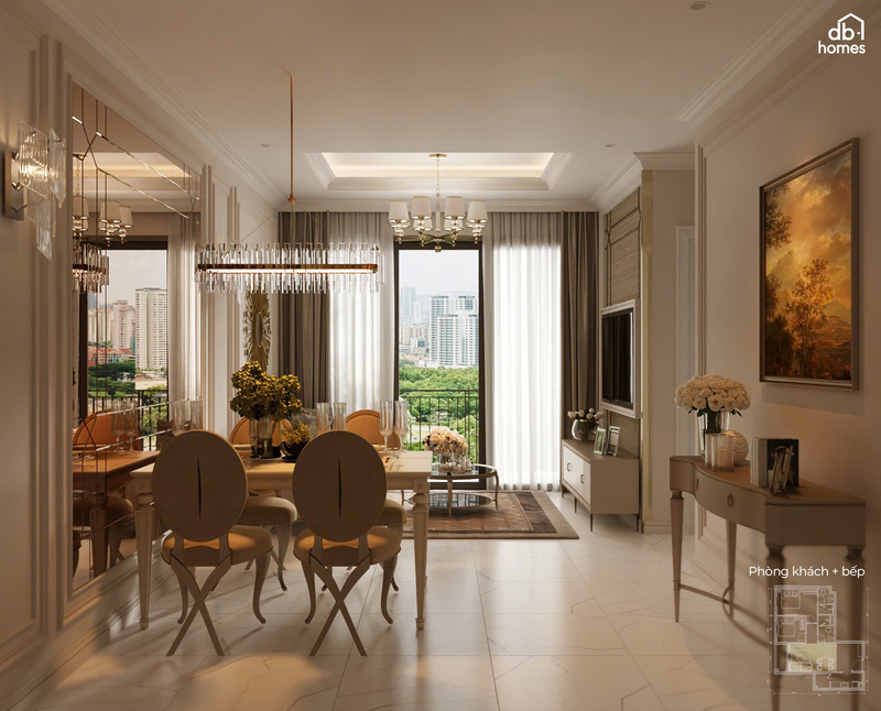 Thiết kế nội thất theo phong cách Neo Classsic hiện đại