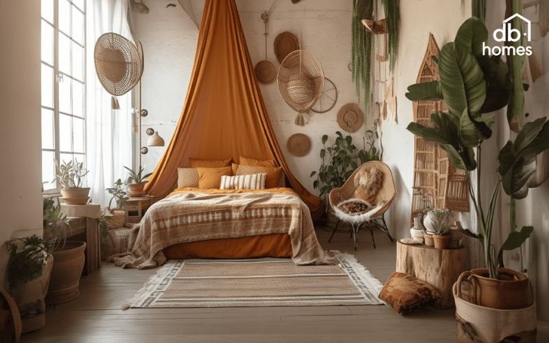 Phối màu phòng ngủ phong cách Bohemian (Boho)