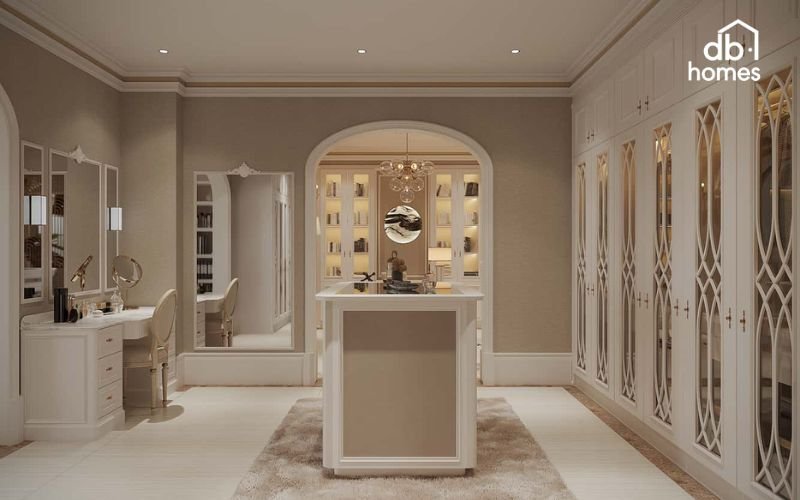 Phòng trưng bày đồ tạo cảm giác sáng trọng và rộng rãi cho gia chủ