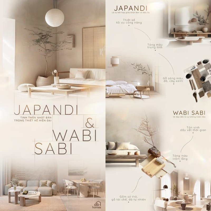 So sánh 2 phong cách nội thất Nhật Bản: Wabi Sabi và Japandi