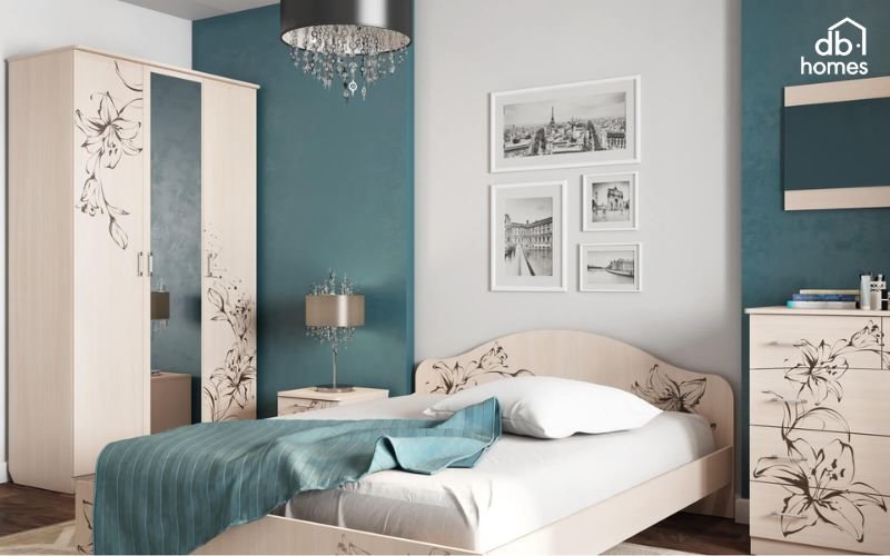 Màu xanh nước biển trong phong thủy mang lại sự bình an, may mắn và cân bằng năng lượng cho phòng ngủ