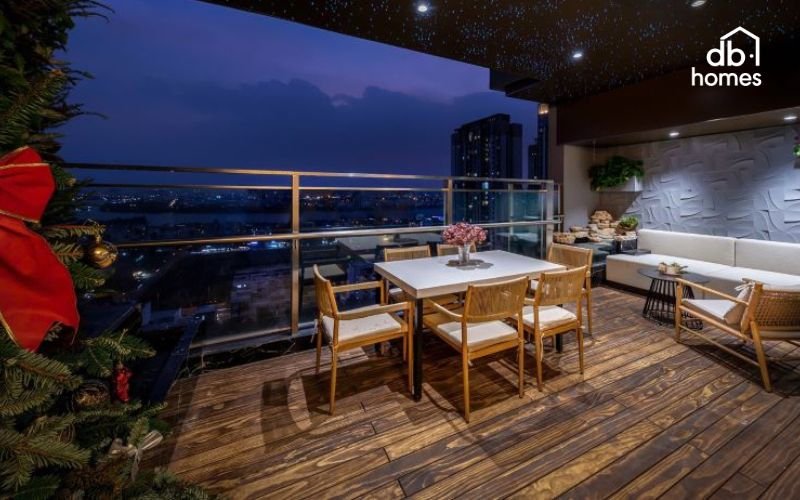 Ban công ngoài trời - không gian tận hưởng sự thoải mái và tiện nghi