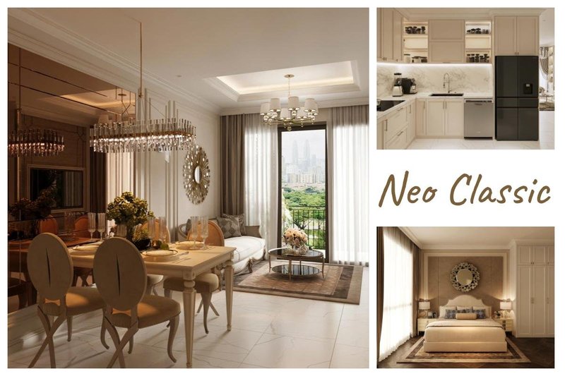 Thiết kế nội thất căn hộ Thủ Thiêm Zeit River theo phong cách Neo Classic