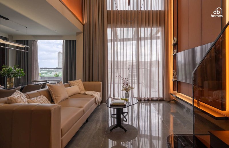 Thiết kế nội thất chung cư tại TPHCM phong cách hiện đại với tông màu trung tính và ánh sáng tự nhiên tạo không gian thoáng đãng