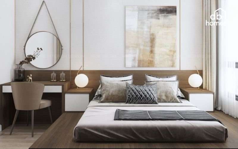 Lựa chọn tông màu ấm áp như trắng kem, be hoặc hồng pastel kết hợp với ánh sáng vàng dịu để mang lại cảm giác ấm cúng