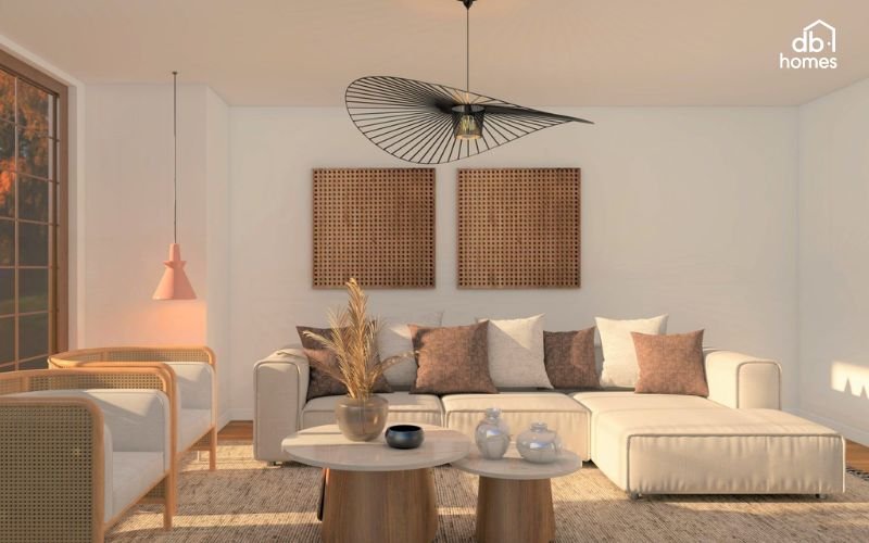 Thiết kế nội thất tiết kiệm không gian với các chi tiết gỗ tự nhiên mang đậm phong cách Nhật Bản