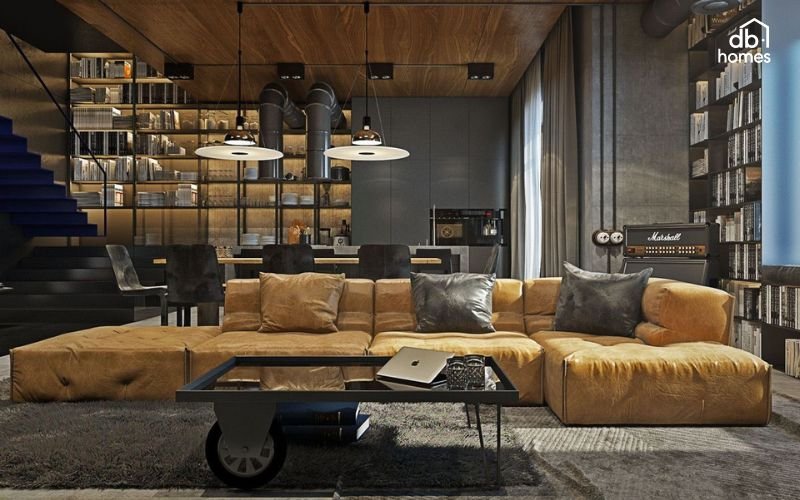 Thiết kế nội thất tiết kiệm không gian với phong cách Industrial mang đậm màu sắc cá tính