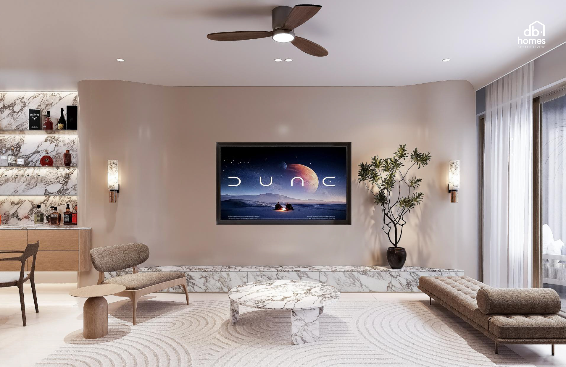 Không gian vượt khỏi tiêu chuẩn nghỉ dưỡng để chạm tới gallery living