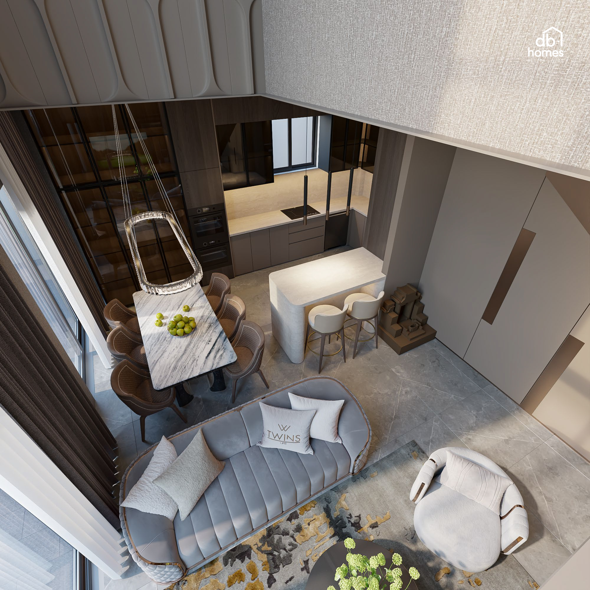 Không gian thông tầng, ánh sáng tự nhiên và phong thuỷ linh hoạt theo gia chủ