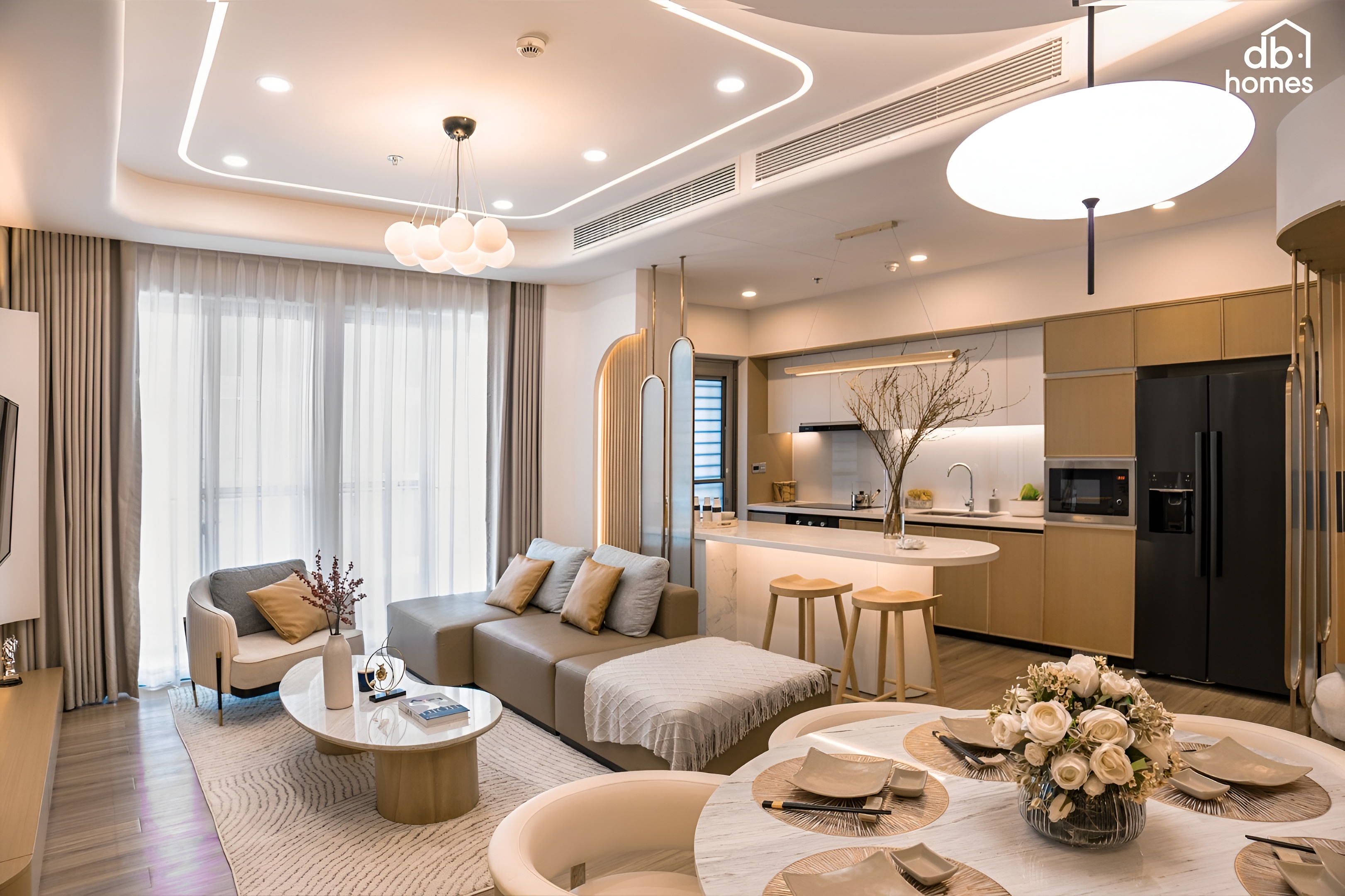 15+ Mẫu thiết kế nội thất căn hộ 70m2 đẹp và hiện đại nhất 2025