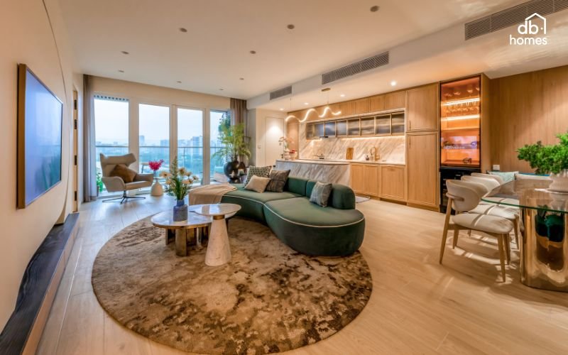 Không gian mở ngập tràn ánh sáng tự nhiên