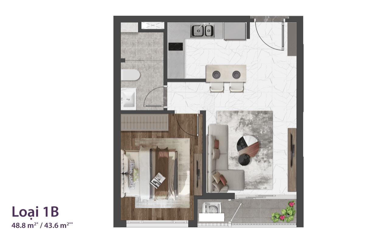 Căn hộ Celesta Rise 1 phòng ngủ