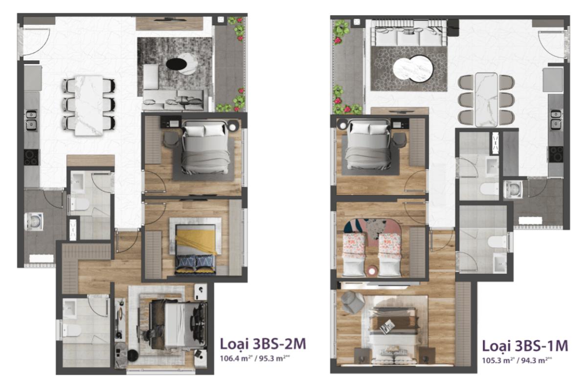 Căn hộ Celesta Rise 3 phòng ngủ