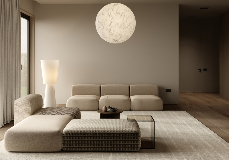 So sánh phong cách minimalism (bên trái) và phong cách Wabi Sabi (bên phải)